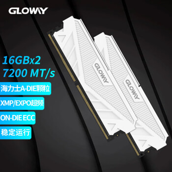 光威（Gloway）32GB(16Gx2)套装 DDR5 7200 台式机内存条 天策系列-皓月白