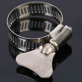 洗车水枪接头卡箍软水管接头卡扣接头手柄304不锈钢卡箍带扳手软管