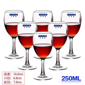 乐美雅优雅系列红酒杯香槟杯无铅玻璃杯葡萄酒杯高脚杯6只装优雅250ml E5976 图片价格品牌报价 京东