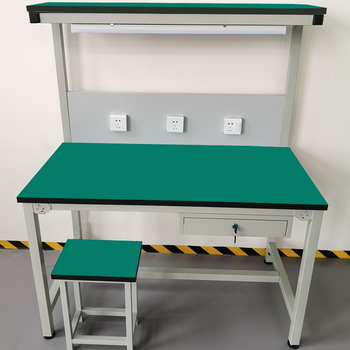 鑫福优品防静电工作台车间流水线带灯操作台双层检验桌办公台手机维修