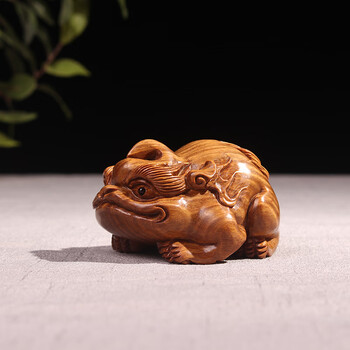 手工木雕旺财貔貅手把件男女随身把玩件文玩工艺品 a款
