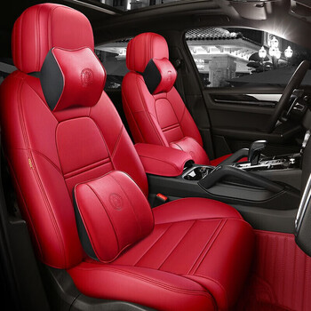 傲程适用于丰田真皮座套真皮座椅套凯美瑞rav4荣放汉兰达普拉多激情红