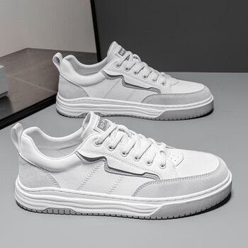 休闲板鞋运动鞋男春季2023新款休闲鞋子男潮鞋小白鞋滑板鞋男白色39