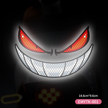唐杉tangshan恶魔眼睛电动车贴纸摩托车头盔个性装饰小牛电摩创意汽车
