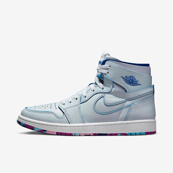 耐克 nike air jordan 1 zoom aj1男鞋 白蓝 刮刮乐 高帮 dx6036-111