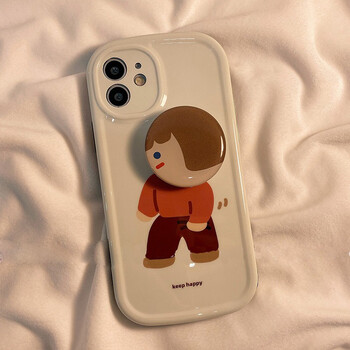 手机壳y53s新款vivo y76s/y51s/y70t/ 小胖妞光面-白-挠屁屁女 女头像