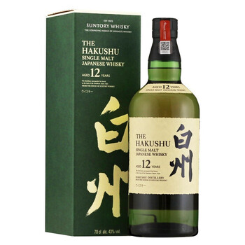 三得利日本威士忌 进口洋酒 白州12年单一麦芽威士忌 700ml(新老包装