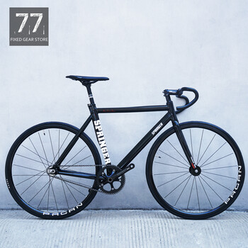 死飞公路车挥春死飞新款7005铝合金竞速肌肉整车自行车学生男女前倾款