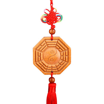 聚缘阁桃木太极八卦镜挂件木雕阴阳鱼挂饰桃木工艺品家居装饰品小号桃木八卦宽约6cm 图片价格品牌报价 京东