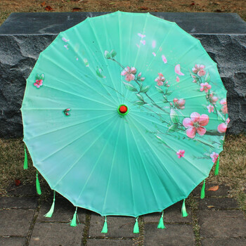 杭州西湖古风流苏伞油纸伞汉服摄影古装伞装饰道具儿童舞蹈走秀伞