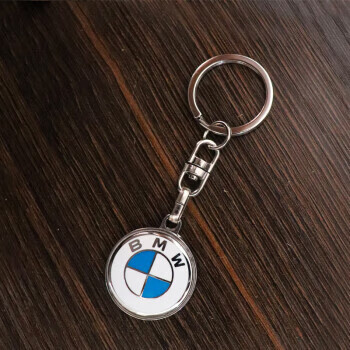 钥匙扣mini简约经典车标挂饰汽车用礼品定制宝马新标单个宝马新标单个