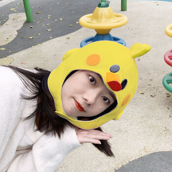 小潮院长卡通粑粑屎大便便头套冬天保暖搞怪男女搞笑ins沙雕 黄色小鸡