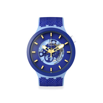 斯沃琪swatch瑞士手表男女手表大表盘时尚石英腕表灵跃之蓝sb05n105