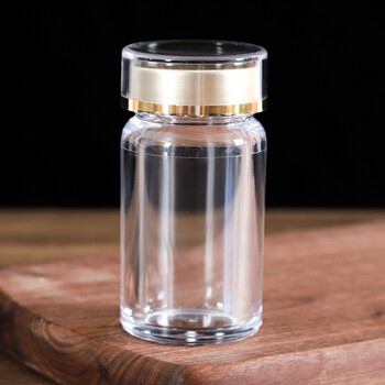 胶囊瓶便携小药瓶亚克力塑料透明密封包装罐药丸分装瓶空瓶子 透明60