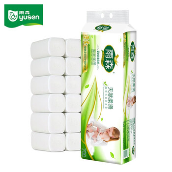 雨森(YUSEN)妇婴卷纸6层加厚卫生纸家用厕纸无芯卷纸 1提【学生专享】