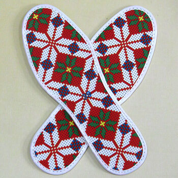 手工十字绣编织鞋垫花型可选不掉色加厚半成品印花男士针织鞋垫 a15锦