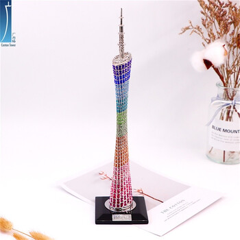 cantontower广州塔纪念品广州塔闪耀摆件2020版广州塔小蛮腰模型摆件