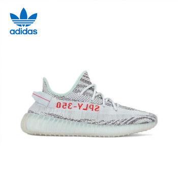 阿迪达斯三叶草Yeezy350椰子可燃冰礼物B37571 冰蓝 36.5