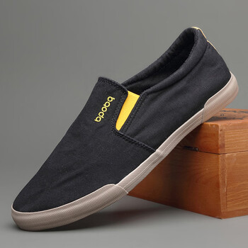 outrapay渔夫鞋男帆布鞋透气一脚蹬男鞋23年懒人鞋男士休闲布鞋 20027