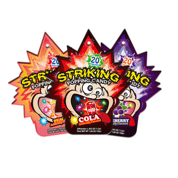 果冻和跳跳糖索劲striking跳跳糖30g3大包装60小包爆炸糖怀旧儿童零食