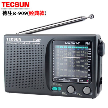 德生（Tecsun）R-909全波段收音机老年人便携式指针式袖珍迷你FM家用小型半导体随身听音响广播老人生日礼物 R-909【畅销经典款】