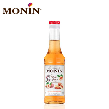 莫林（MONIN）白桃风味糖浆玻璃瓶装250ml家用奶茶原料调酒调味咖啡