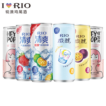 锐澳（RIO）预调鸡尾酒套装少女酒微醺小美好洋酒12种口味可选可备注伏特加 组合装6罐(可自选口味)