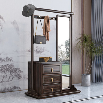 【乌金木】衣帽架(右镜) 组装【图片 价格 品牌 报价】-京东