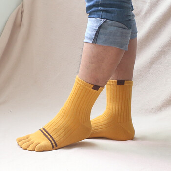 五指袜男袜子男冬季长筒大脚五指袜子 男款棉中筒加肥加大码肥脚胖脚