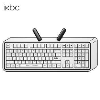 ikbc 机械键盘B站无线游戏键盘bilibili樱桃cherry轴电脑外设笔记本数字办公usb数字 有线+无线2.4G双模108键红轴