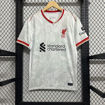 远全泽2425赛季利物浦球衣第二客场短袖萨拉赫球迷版足球服男印字号