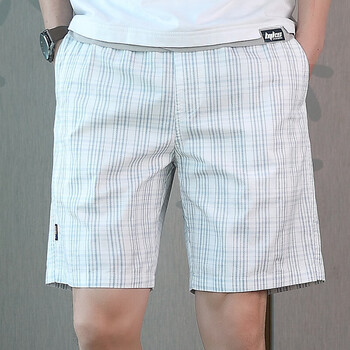 汤米大裤头纯棉休闲短裤男士夏薄款条纹五分裤居家外穿中裤子男款品牌