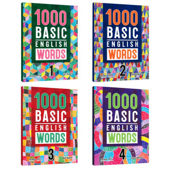 进口原版2019新版 1000Basic English Words 1-4级别常见词英语1000词 正版小学英语单词大全教辅书