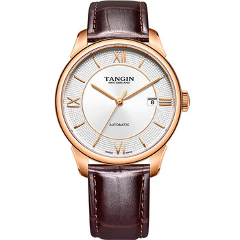 天珺tangin慧心系列瑞士手表39mm皮带男士机械表t7029ghwfsb