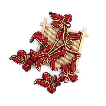 旗袍纽扣 盘扣扣子 金缕梅盘扣民族风唐装扣古典上衣手工盘扣 紫红