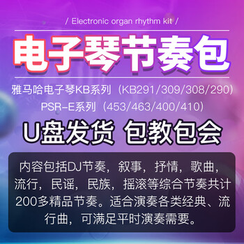 雅马哈电子琴扩展节奏包kb309308291290e463453400410音色节奏包u盘