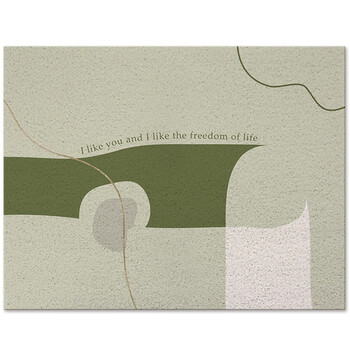 色系丝圈地垫入户玄关可裁剪进门浴室洗手间阳台防滑脚垫子 莫兰迪绿