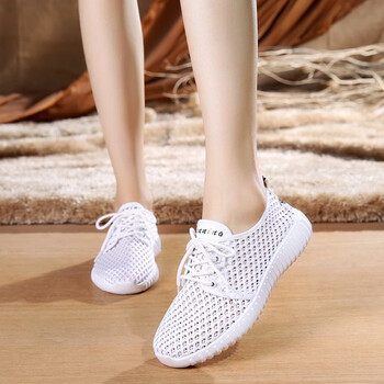 网鞋女春运动小白鞋镂空工作鞋网眼透气网面软底舒适防滑百搭学生