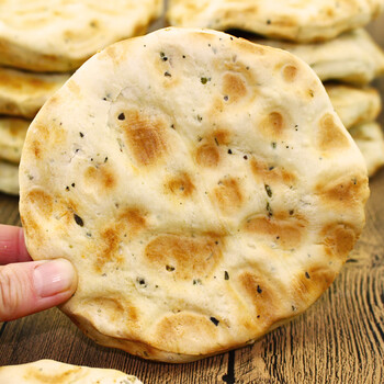 陕西特产坨坨馍锅盔手工厚石子馍火烧饼五香白吉饼馍馍700克装 原味