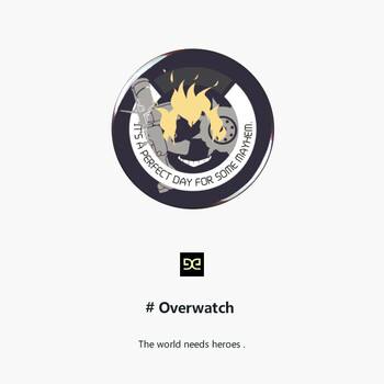 守望先锋周边徽章守望先锋overwatch游戏周边徽章挂饰痛包吧唧狂鼠
