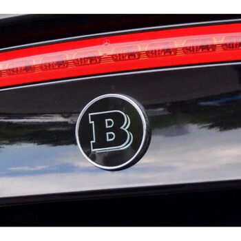 5折 奔驰改装巴博斯镜面大标b字标brabus机盖标轮毂盖标方向盘标尾标 