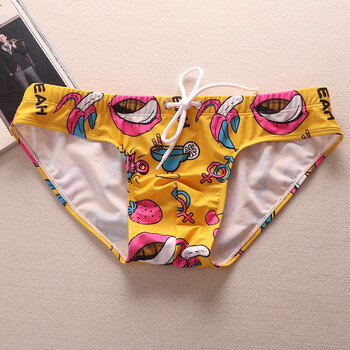 男士游泳泳裤 日系风格青春靓丽色彩青年男士泳裤低腰紧身性感潮男生