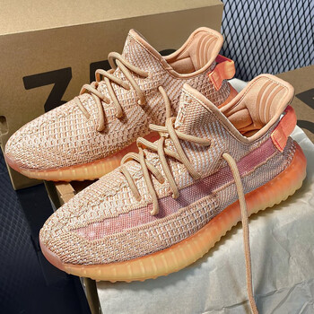 foxg椰子鞋350运动跑步男鞋新款男士潮流情侣女休闲鞋子 珊瑚橙 36