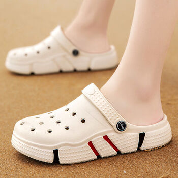 大头鞋宽头胖头鞋子女学生夏季洞洞鞋女韩版潮流防滑凉鞋女夏时尚外穿