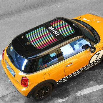 适用于宝马迷你minicoopercountryman天窗贴纸车身拉花装饰贴纸彩条