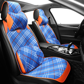 汽车坐垫亚麻通风座椅垫夏季凉垫四季通用小蛮腰汽车坐垫马鞍垫子宝石