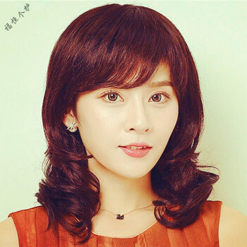 假发女长卷发大波浪中年女士假发逼真假头发真发全头套假发浅棕色发网