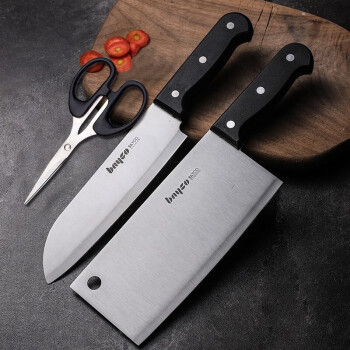 【京喜】拜格菜刀家用不锈钢剪刀厨师专用切片刀切肉刀水果刀免磨厨房刀