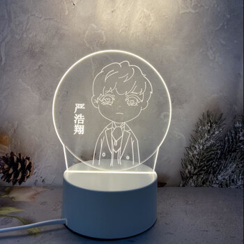 立牌灯小夜灯卡通可爱软妹日系少女心灯牌insd70严浩翔触摸三色普通装