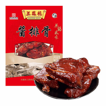 三凤桥肉类熟食无锡特产酱排骨中华老字号佐餐下饭菜伴手礼礼品年货非遗 真空袋装235克